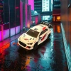 White racing car model alloy material dynamic collectible ornament Application Scenario